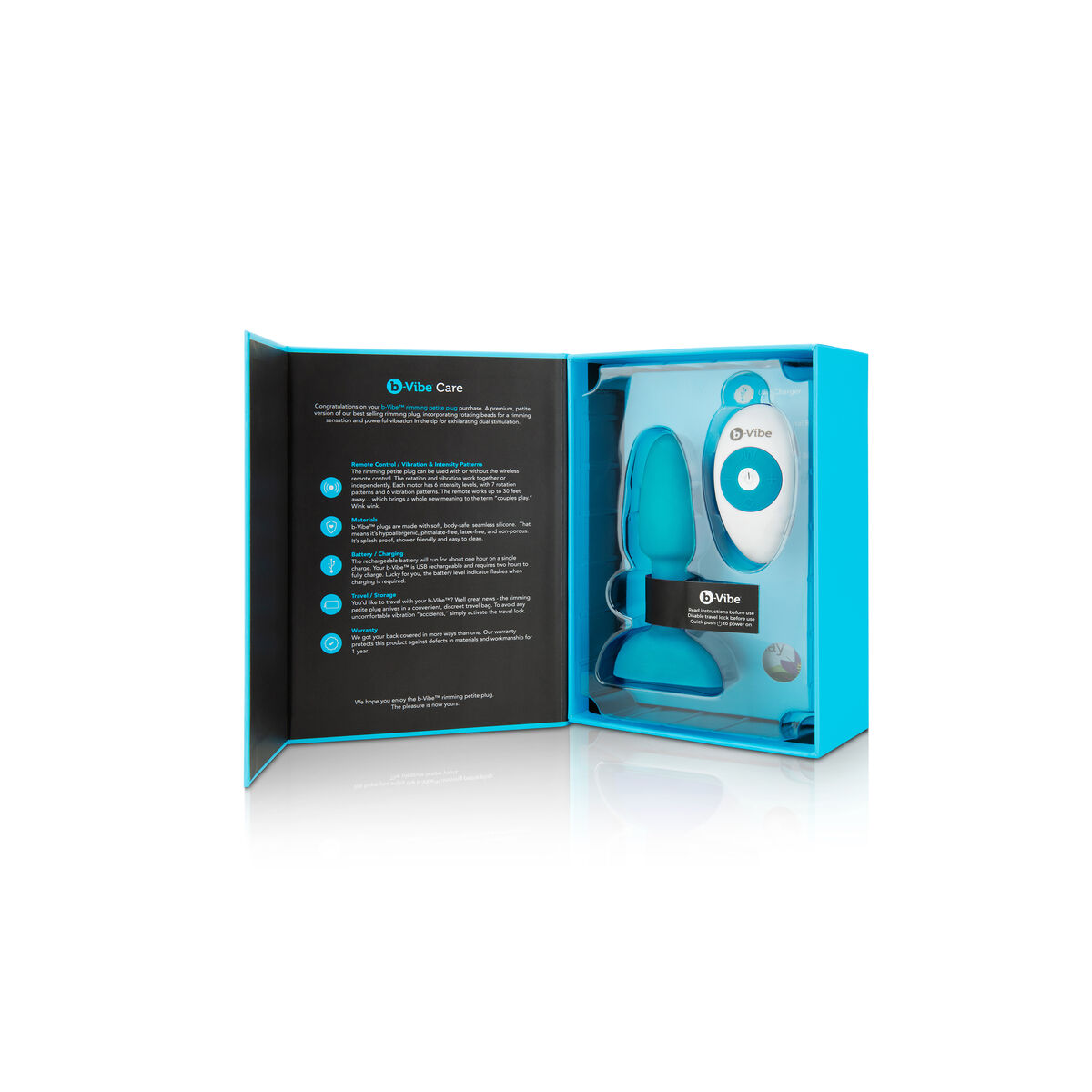 Small Teal Anal Rimming Plug B-Vibe 96786 Small Teal Anal Rimming Plug B-Vibe 96786