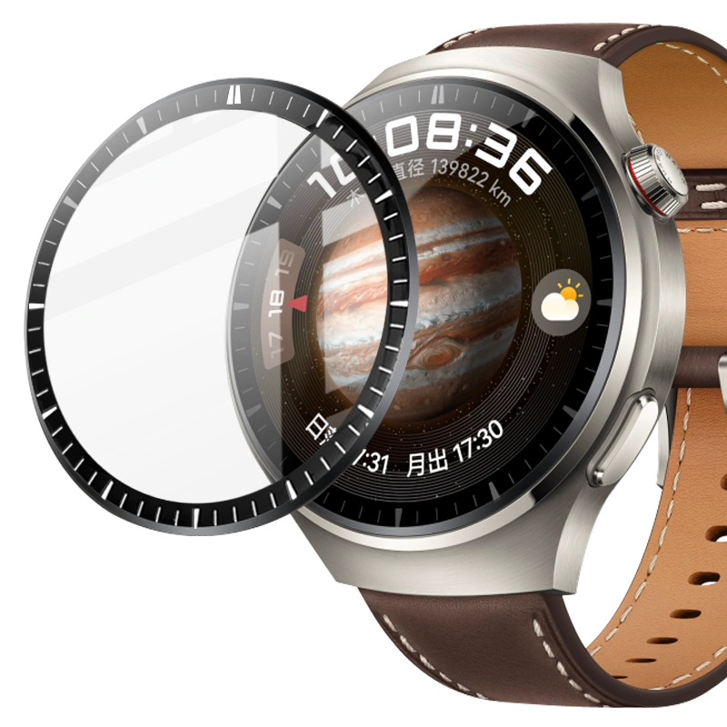 Bizon Glass Watch Edge Hybrid Huawei Watch 4 Pro / 4 Pro Space Edition black