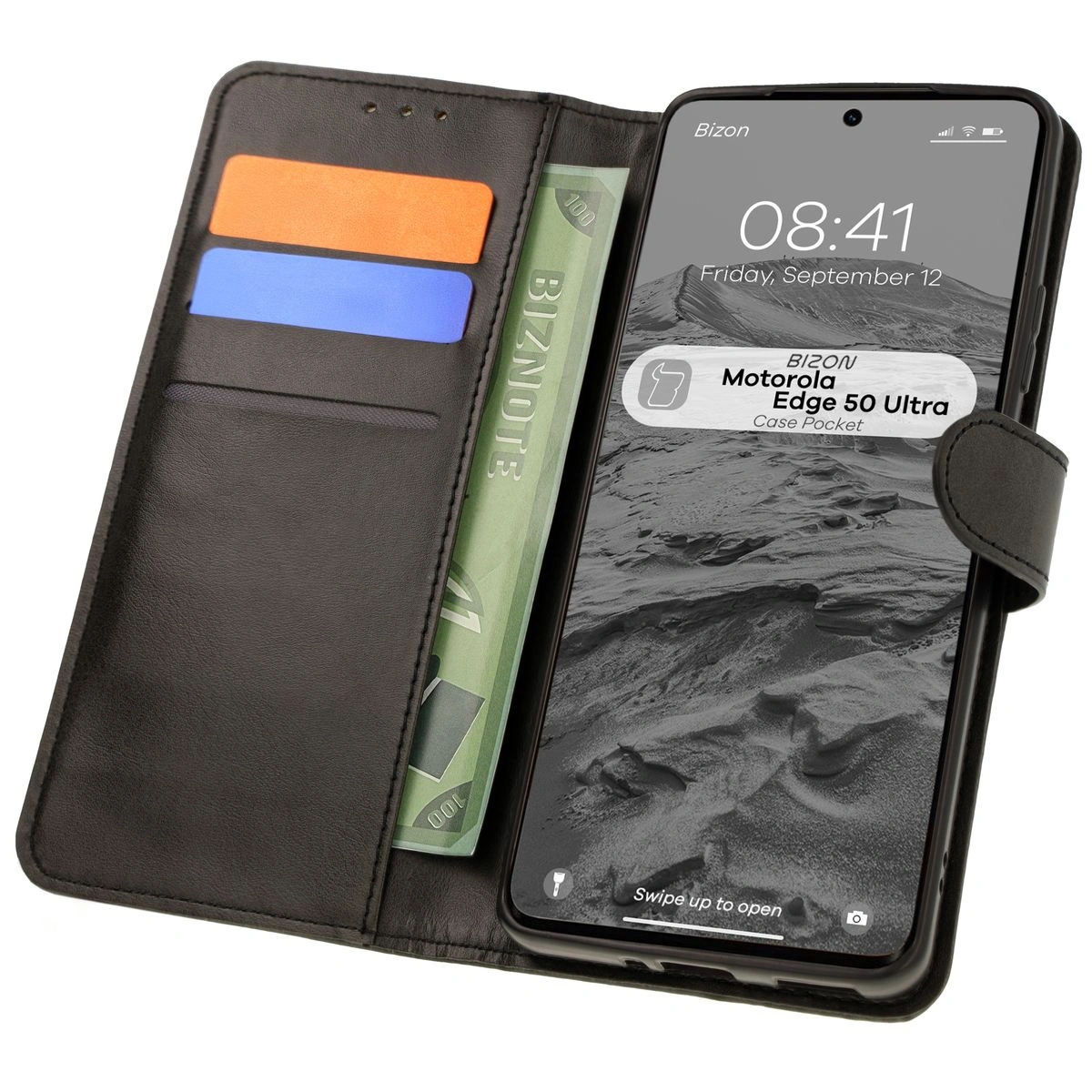 Bizon Case Pocket Motorola Edge 50 Ultra black