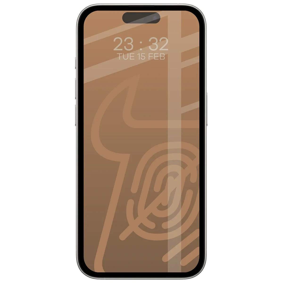 Matowe szkło hartowane Bizon Glass Matte do Apple iPhone 15 Pro, czarna ramka