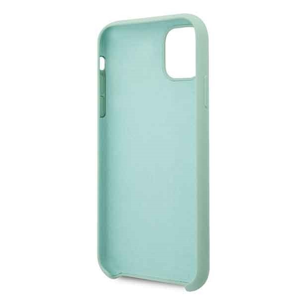 Guess GUHCN58LSLMGG iPhone 11 Pro green hard case Silicone Vintage Gold Logo