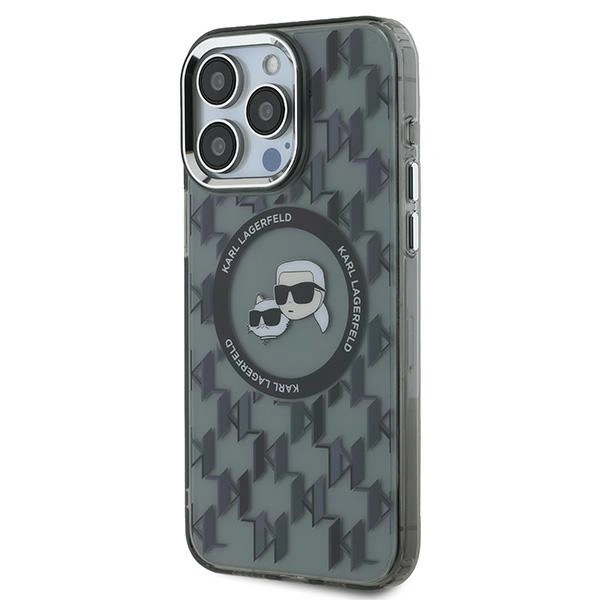 Karl Lagerfeld KLHMP15XHMCKMHK Apple iPhone 15 Pro Max IML Monogram Karl&Choupette Head MagSafe black