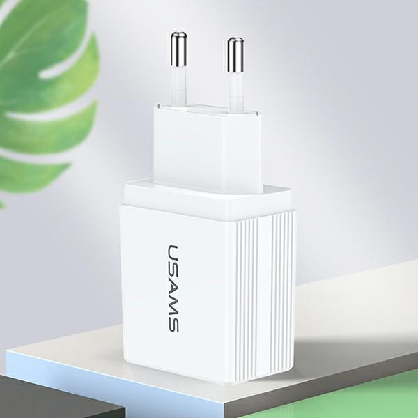 USAMS Wall Charger 2xUSB T24 2,1A white CC90TC01 (US-CC090)