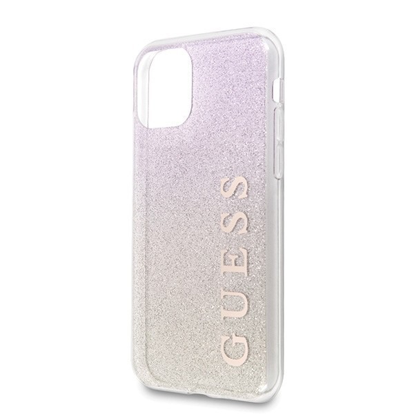 Guess GUHCN65PCUGLGPI iPhone 11 Pro Max gold pink hard case Gradient Glitter