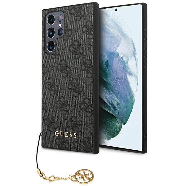 Guess GUHCS23LGF4GGR Samsung Galaxy S23 Ultra grey hardcase 4G Charms Collection