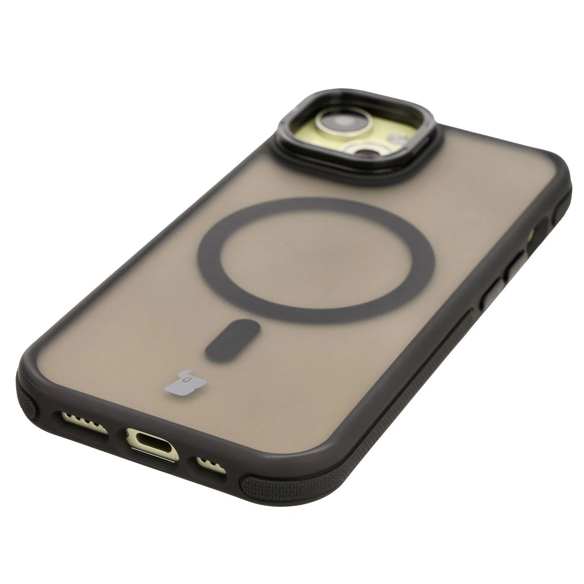 Bizon Case Eclipse Apple iPhone 15 smoky with a black frame
