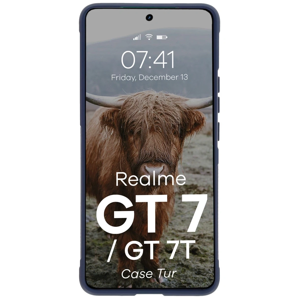Pancerne etui Bizon Case Tur do Realme GT 7 / 7T granatowe