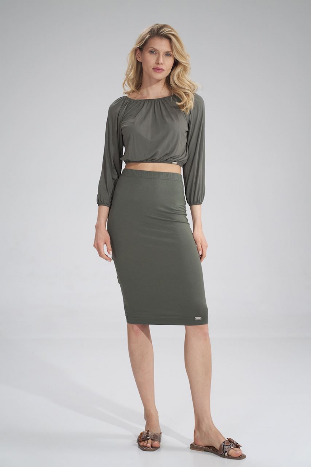  Blouse model 156119 Figl  green