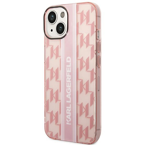 Karl Lagerfeld KLHCP14MHKLSPCP Apple iPhone 14 Plus hardcase pink Mono Vertical Stripe