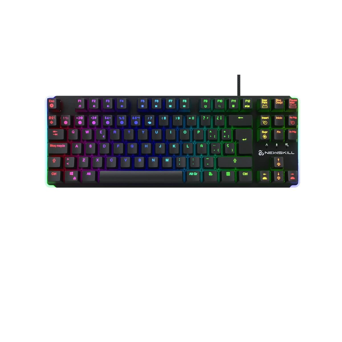 Gaming Tastatur Newskill Gungnyr TKL Pro Qwerty Spanisch Schwarz LED RGB