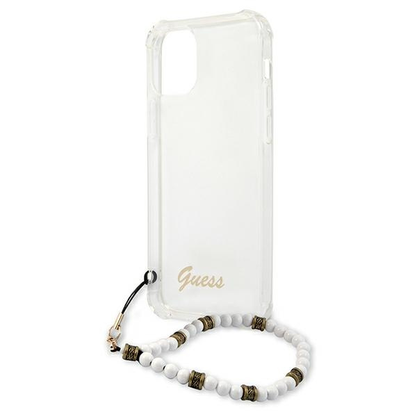 Guess GUHCP12LKPSWH Apple iPhone 12 Pro Max Transparent hardcase White Pearl