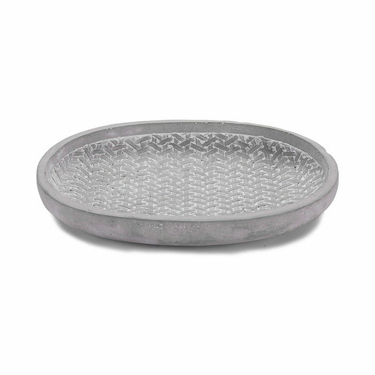 Flower Pot Dish With relief Grey 28 x 4 x 23 cm (6 Units)