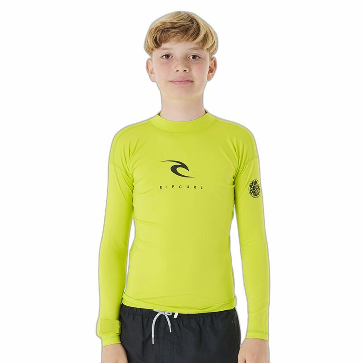 T-shirt Rip Curl Corps L/S Rash Vest  Yellow Surf Lycra