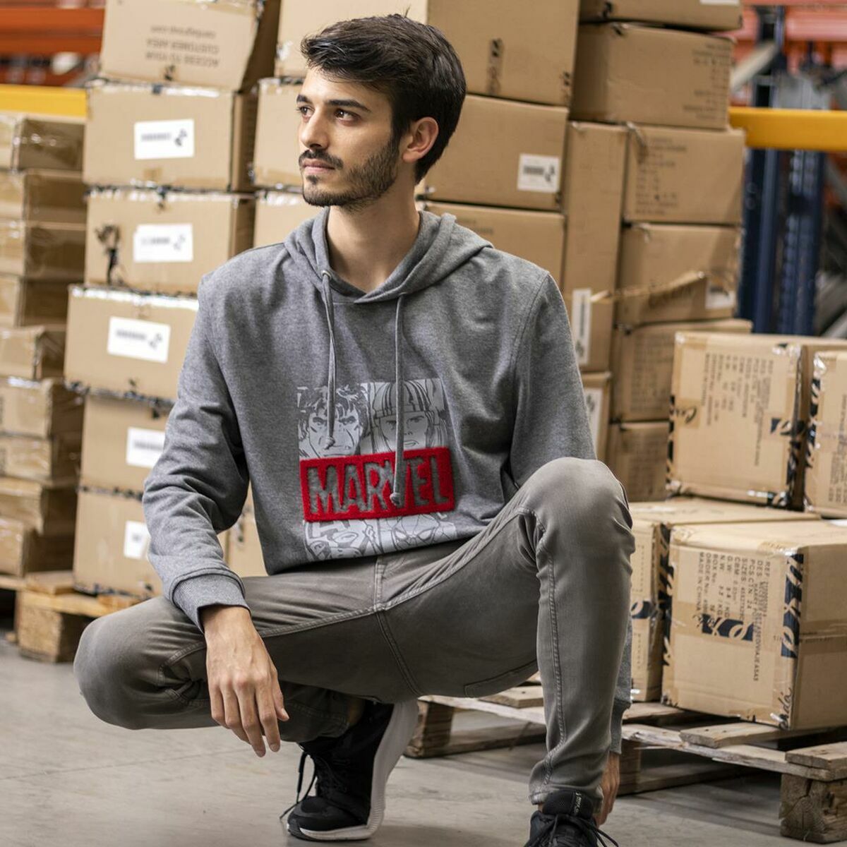 Men’s Hoodie Marvel Grey