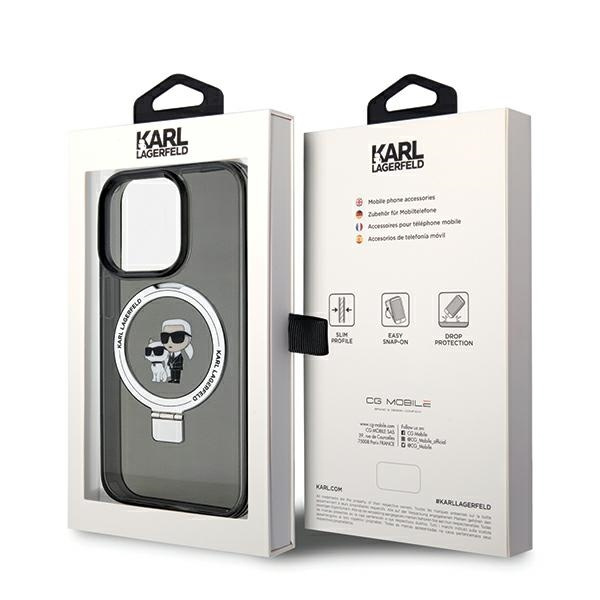 Karl Lagerfeld KLHMP13XHMRSKCK Apple iPhone 13 Pro Max hardcase Ring Stand Karl&Choupettte MagSafe black
