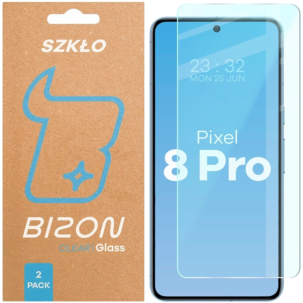 Szkło hartowane Bizon Glass Clear Duo do Google Pixel 8 Pro [2 PACK]