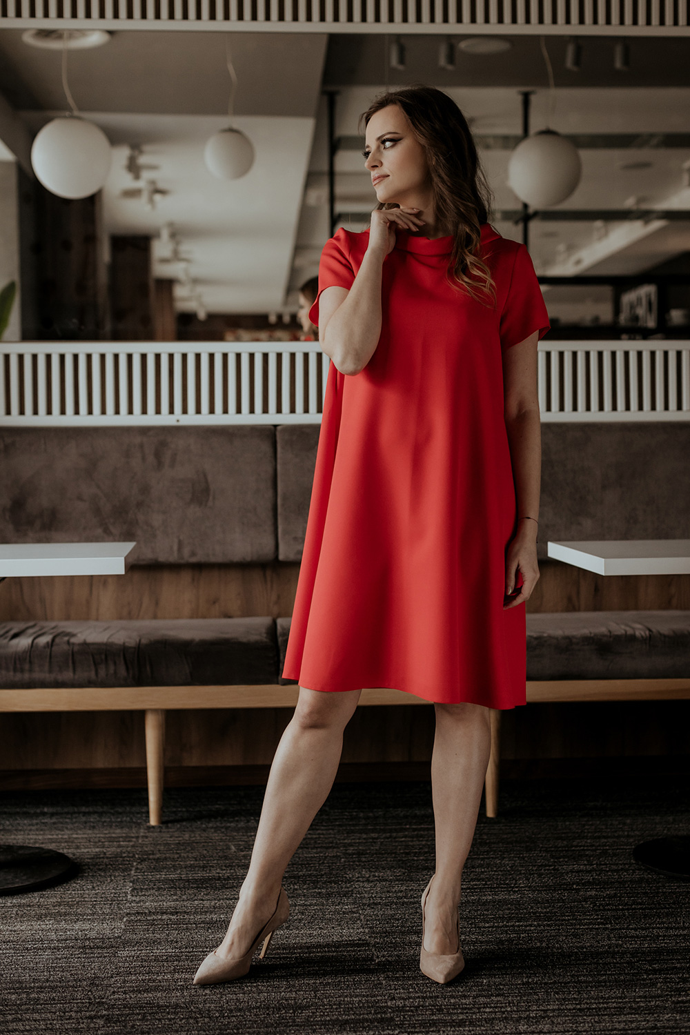 Alltagskleid model 176709 Tessita rot Damen