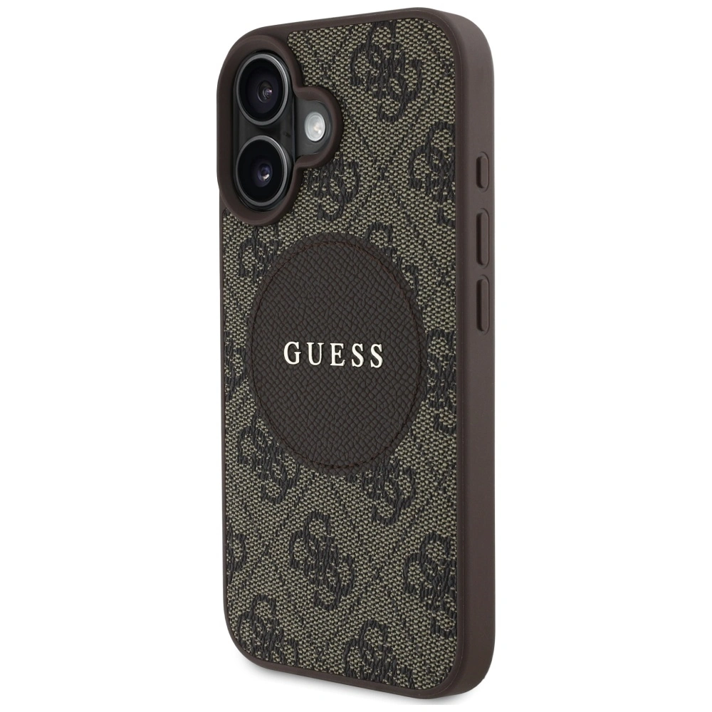 Guess 4G Circle Classic Logo MagSafe Apple iPhone 16 brown