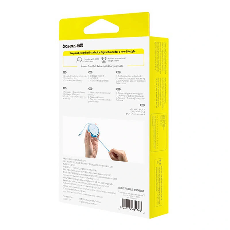 Baseus Free2Pull USB-C / Lightning cable 20W 1m (blue)