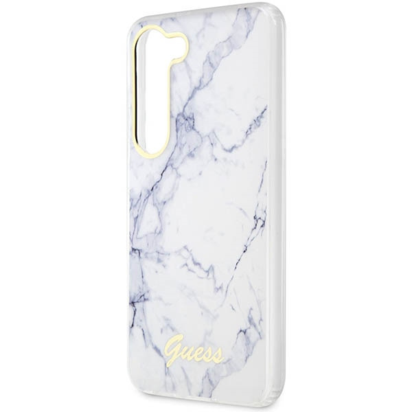 Guess GUHCS23MPCUMAH Samsung Galaxy S23+ Plus white hardcase Marble