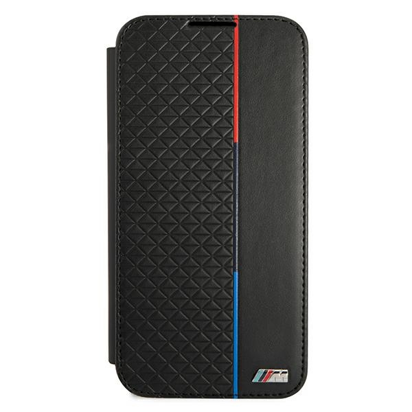 BMW BMBKS22MTRTBK Samsung Galaxy S22+ Plus black bookcase M Collection Triangles