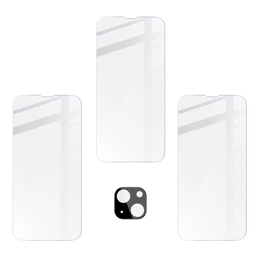 BIZON 3x screen glass + camera glass Apple iPhone 14