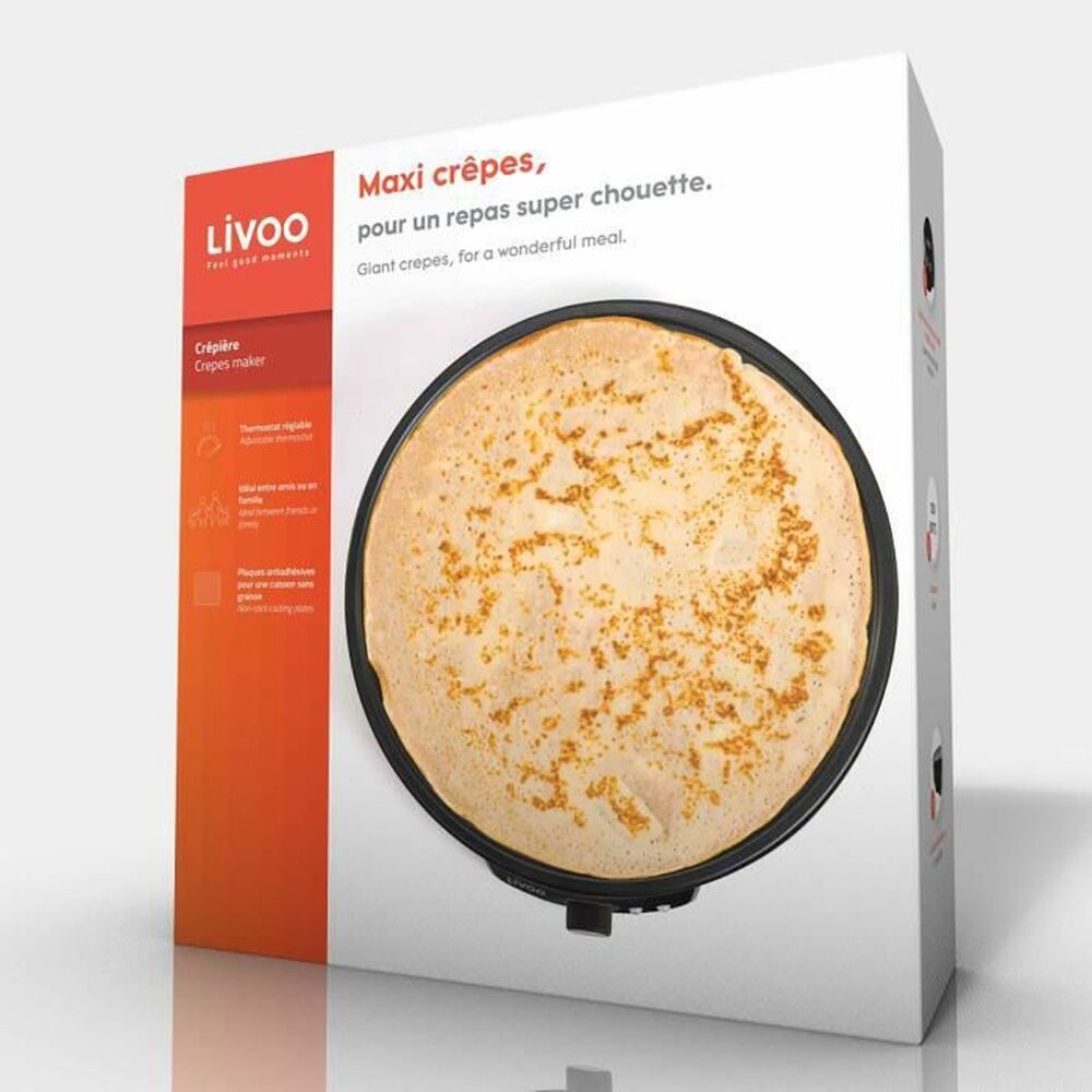 Crepe Maker Livoo DOP196 1000W Black