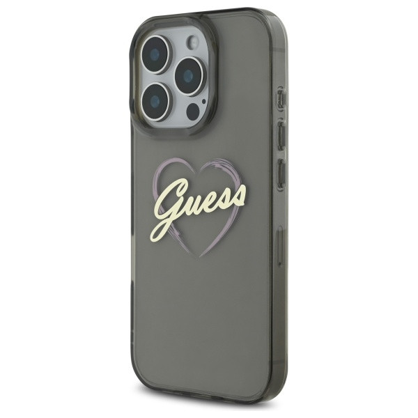 Etui Guess do Apple iPhone 16 Pro hardcase IML Heart czarny