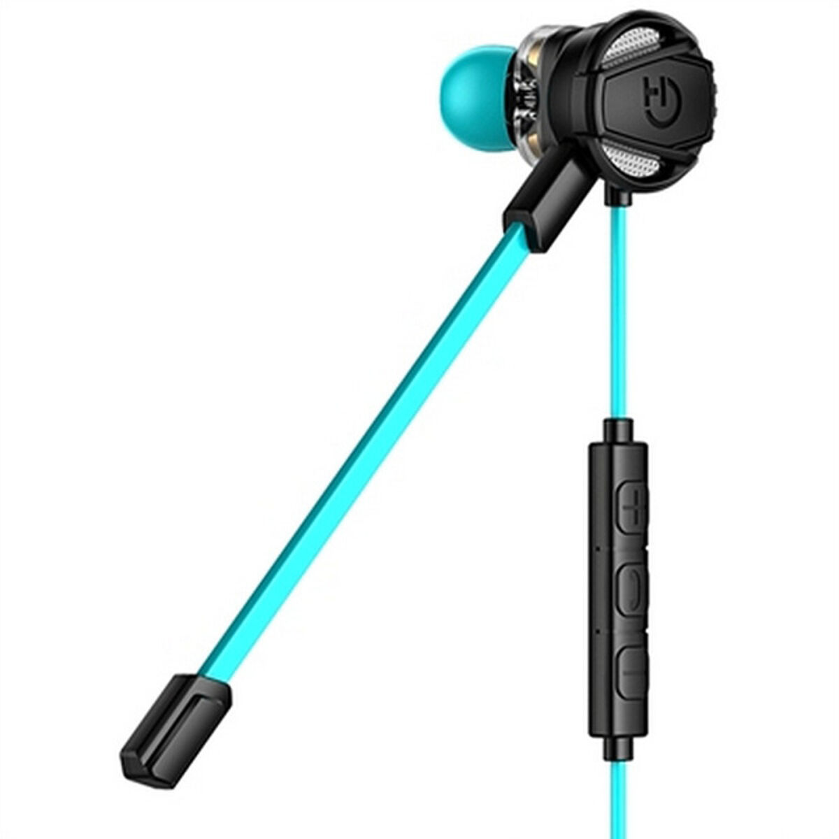 Słuchawki Gaming z mikrofonem Hiditec GHE010002 (3.5 mm) Czarny Niebieski