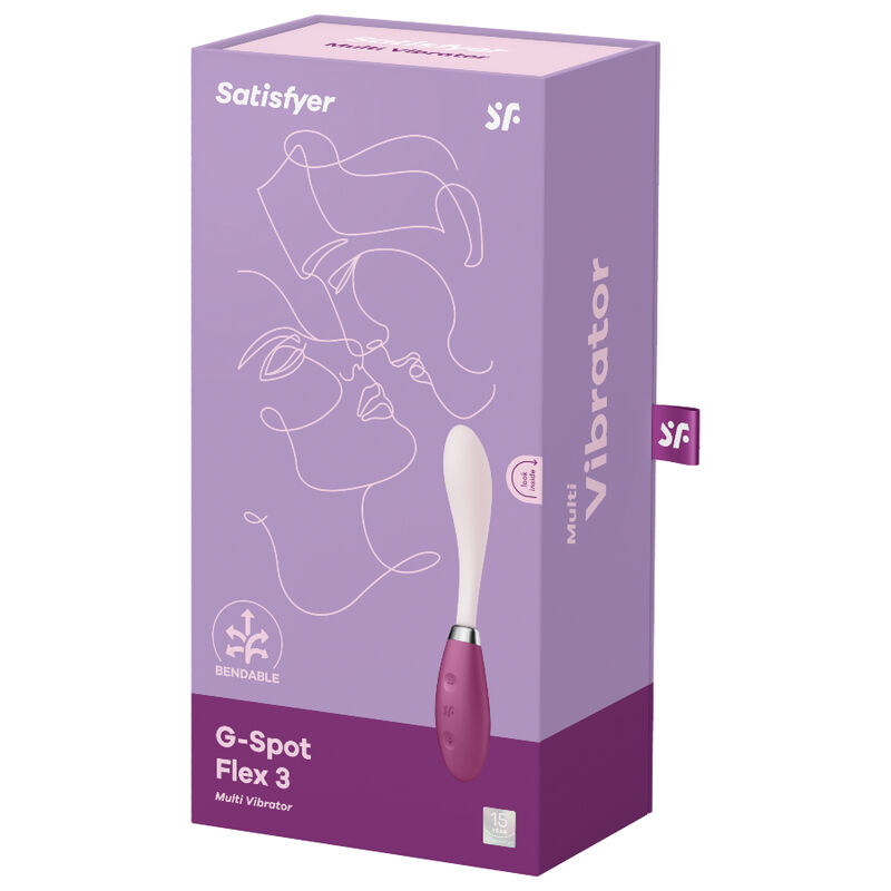 SATISFYER G-SPOT FLEX 3 MULTI VIBRATOR - RED