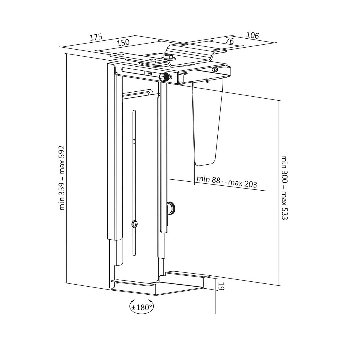 Halterung LogiLink Turm