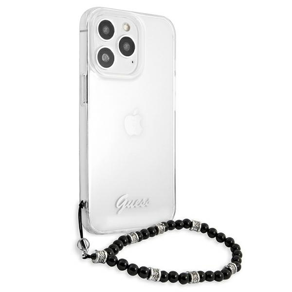 Guess GUHCP13XKPSBK Apple iPhone 13 Pro Max Transparent hardcase Black Pearl