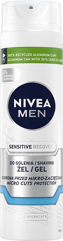 Nivea MEN Sensitive Recovery Regenerujący ŻEL DO Golenia 200 ml