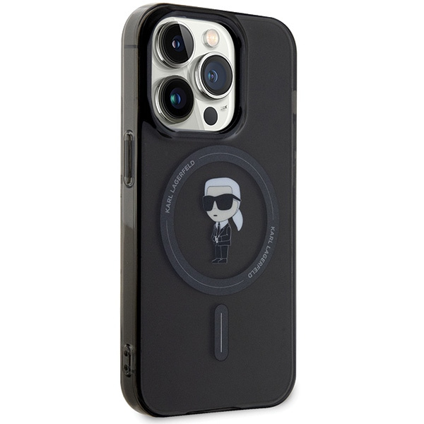 Karl Lagerfeld KLHMP15LHFCKNOK Apple iPhone 15 Pro hardcase IML Ikonik MagSafe black