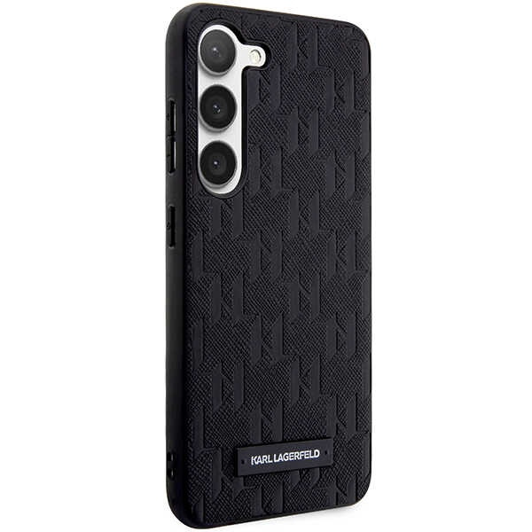 Karl Lagerfeld KLHCS23MSAKLHPK Samsung Galaxy S23+ Plus hardcase black Saffiano Mono Metal Logo