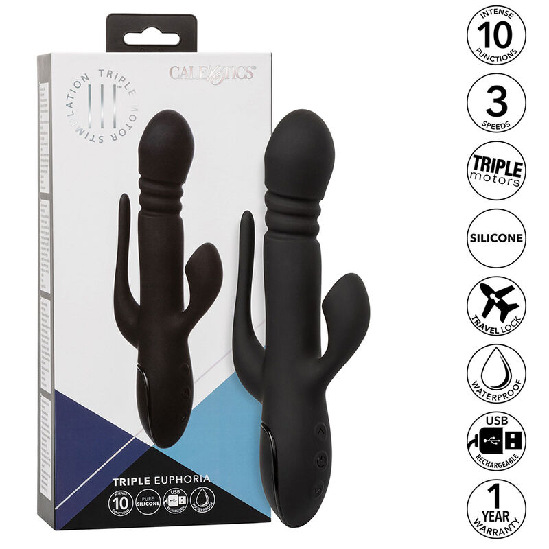 CALIFORNIA EXOTICS - VIBRATOR TRIPLE EUPHORIA BLACK