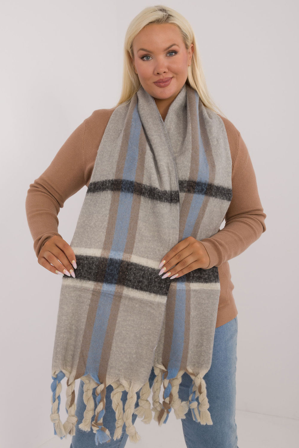 Shawl model 200288 AT  grey