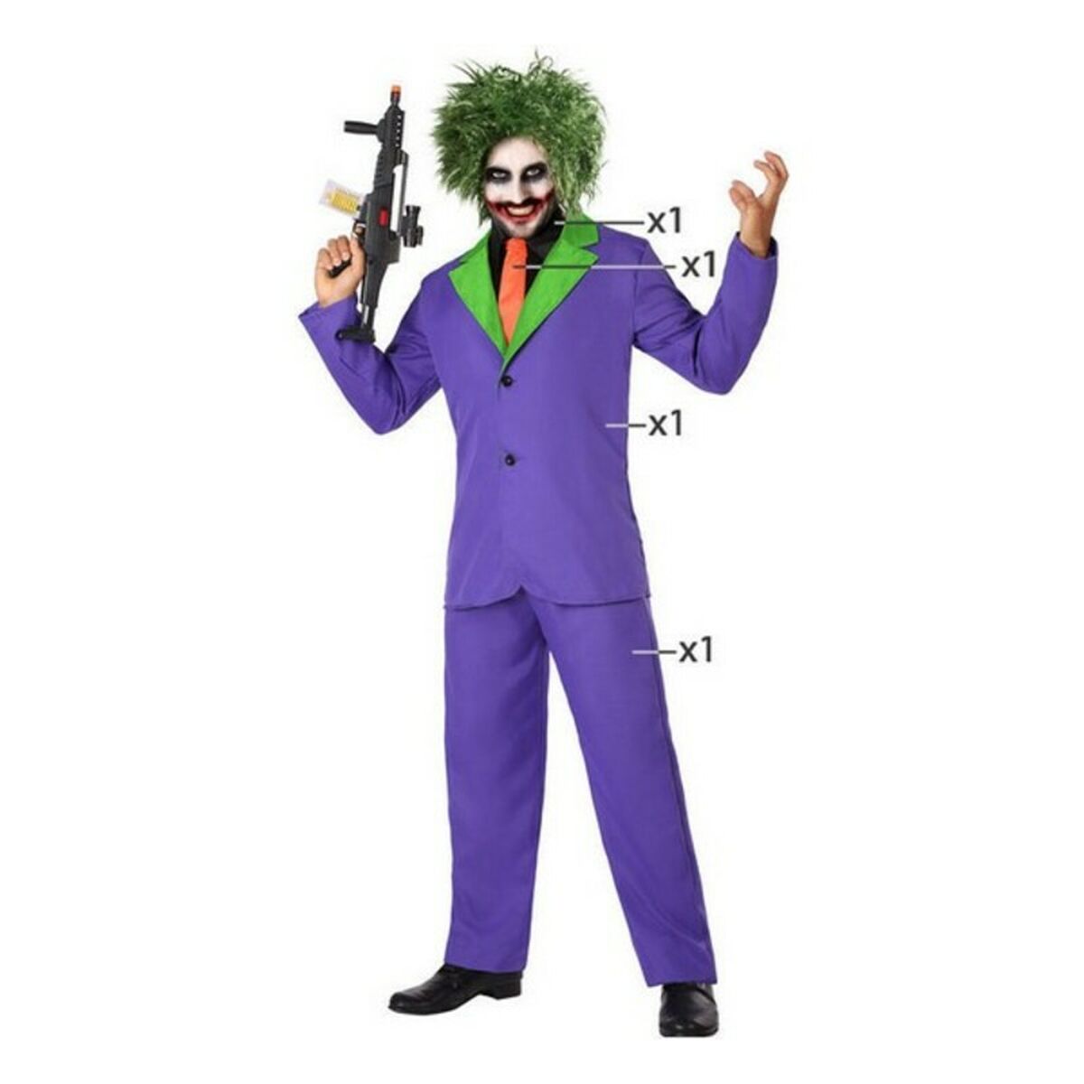 Costume for Adults Joker Purple Male Assassin
