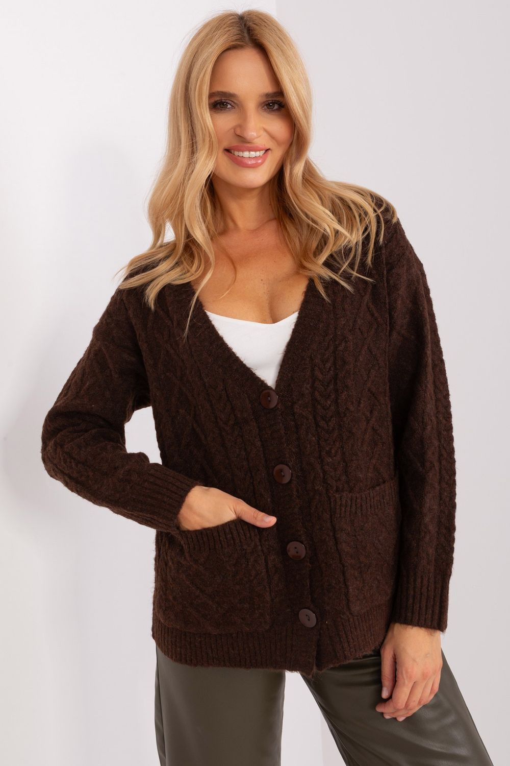  Cardigan model 186747 AT  brown