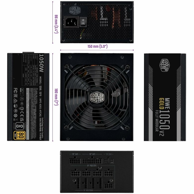 Power supply Cooler Master MWE Gold ATX 1050 W