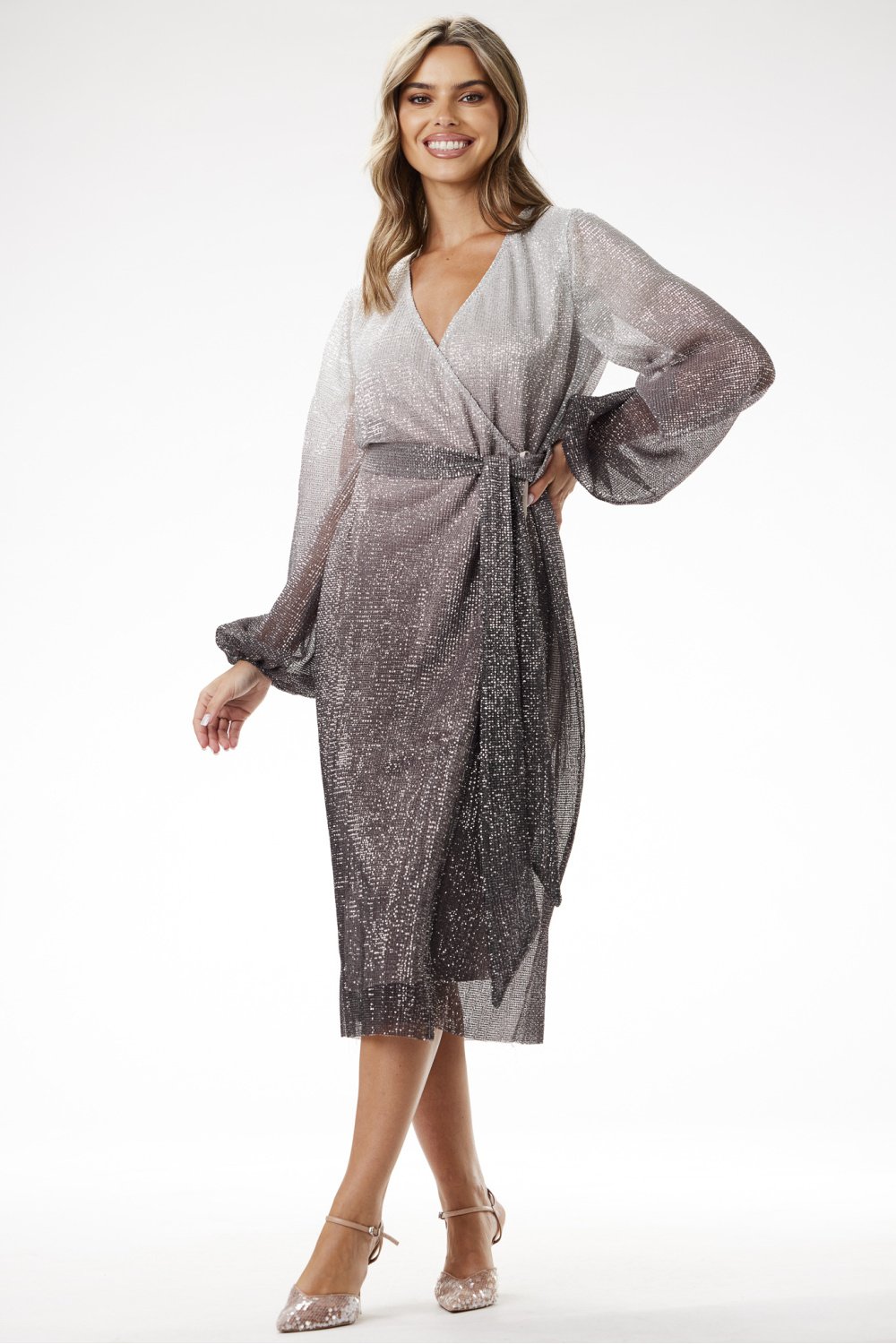  Evening dress model 204242 awama  grey