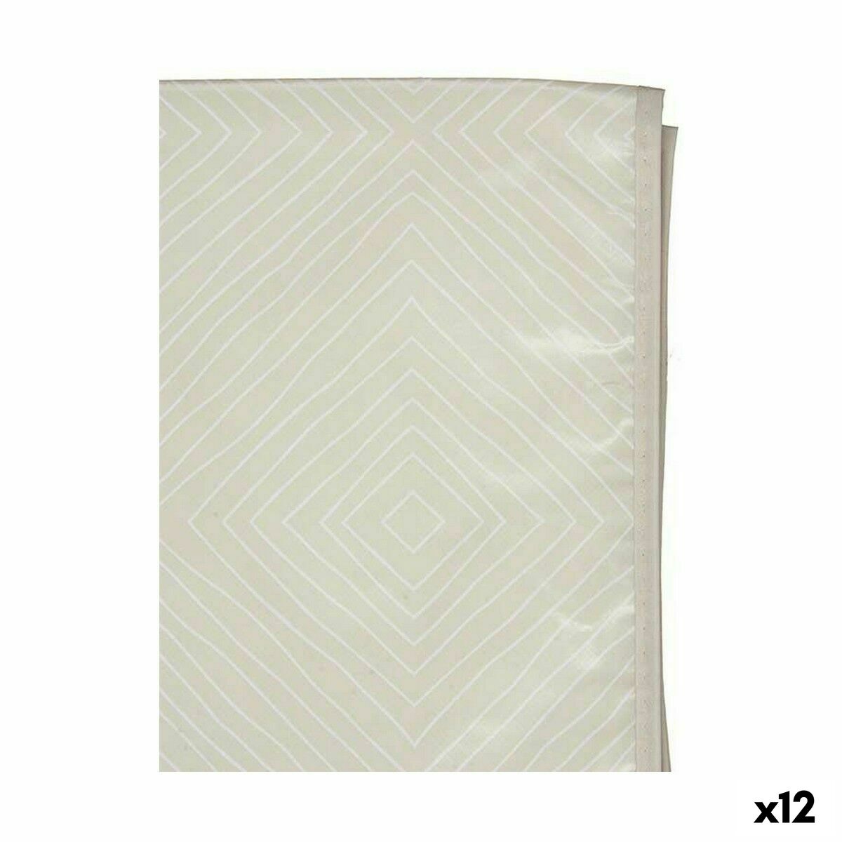 Tablecloth Oilcloth Beige Rhombus 140 x 140 cm (12 Units)