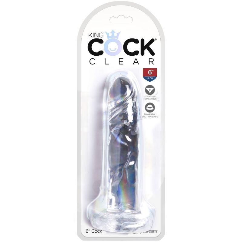 KING COCK CLEAR - REALISTIC PENIS 15.5 CM TRANSPARENT
