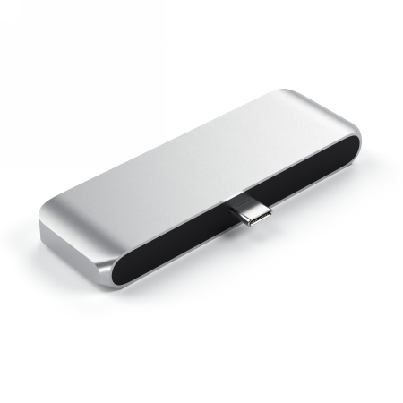 Satechi Aluminium Mobile Pro Hub USB-C (USB-C 60W, 4K HDMI, USB-A 3.0, jack port) (silver)