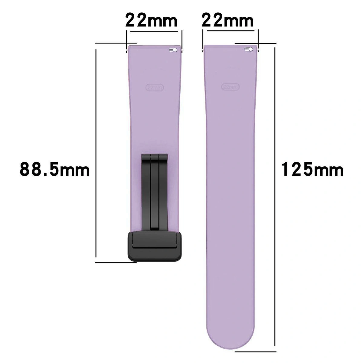Bizon Strap Watch Silicone 22 mm lavender