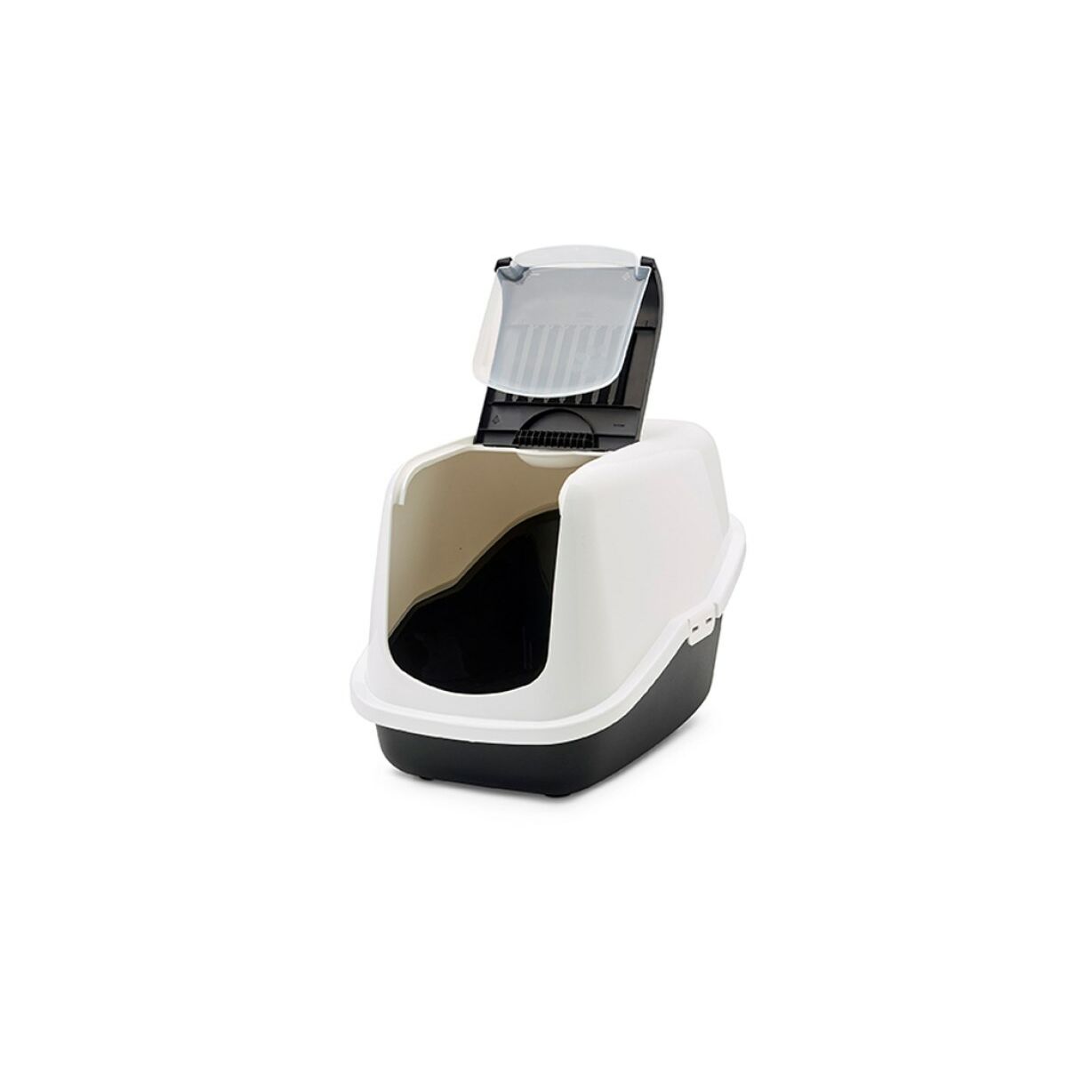 Cat Litter Box Savic Nestor White Black Plastic