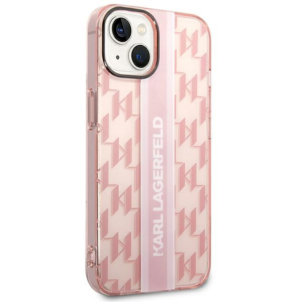 Karl Lagerfeld KLHCP14MHKLSPCP Apple iPhone 14 Plus hardcase pink Mono Vertical Stripe