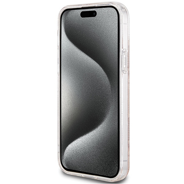 Guess GUHMP15SHGCUSTGW Apple iPhone 15 / 14 hardcase IML GCube MagSafe brown