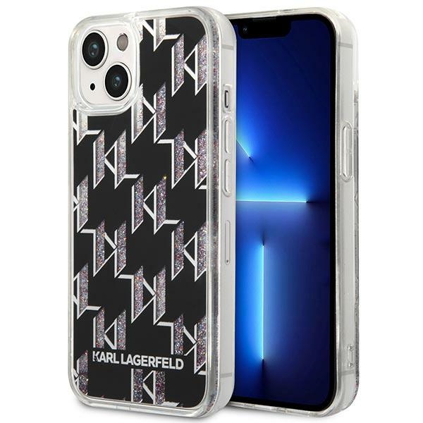 Karl Lagerfeld KLHCP14MLMNMK Apple iPhone 14 Plus hardcase black Liquid Glitter Monogram