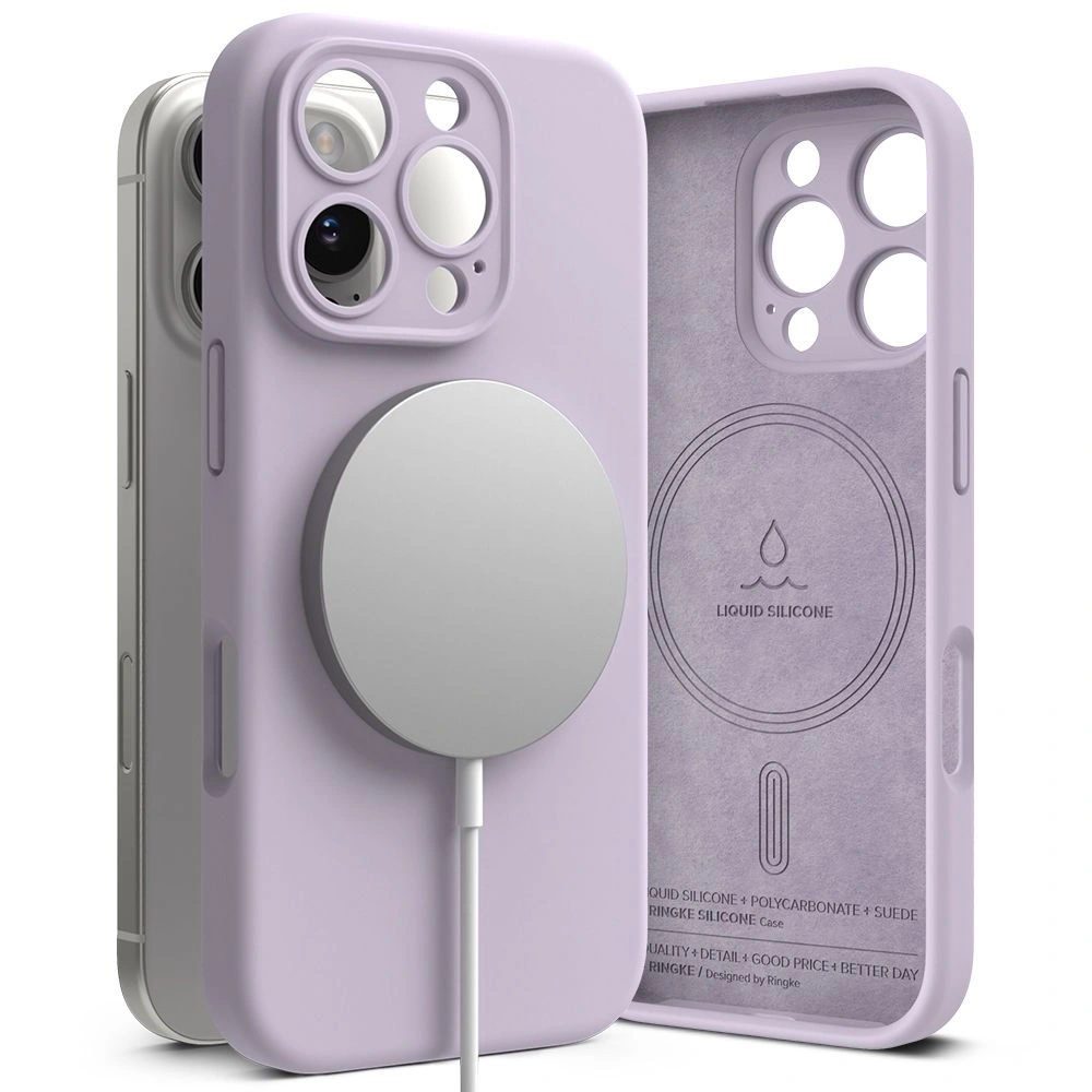 Case Ringke Silicone Magnetic MagSafe Apple iPhone 16 Pro Light Purple